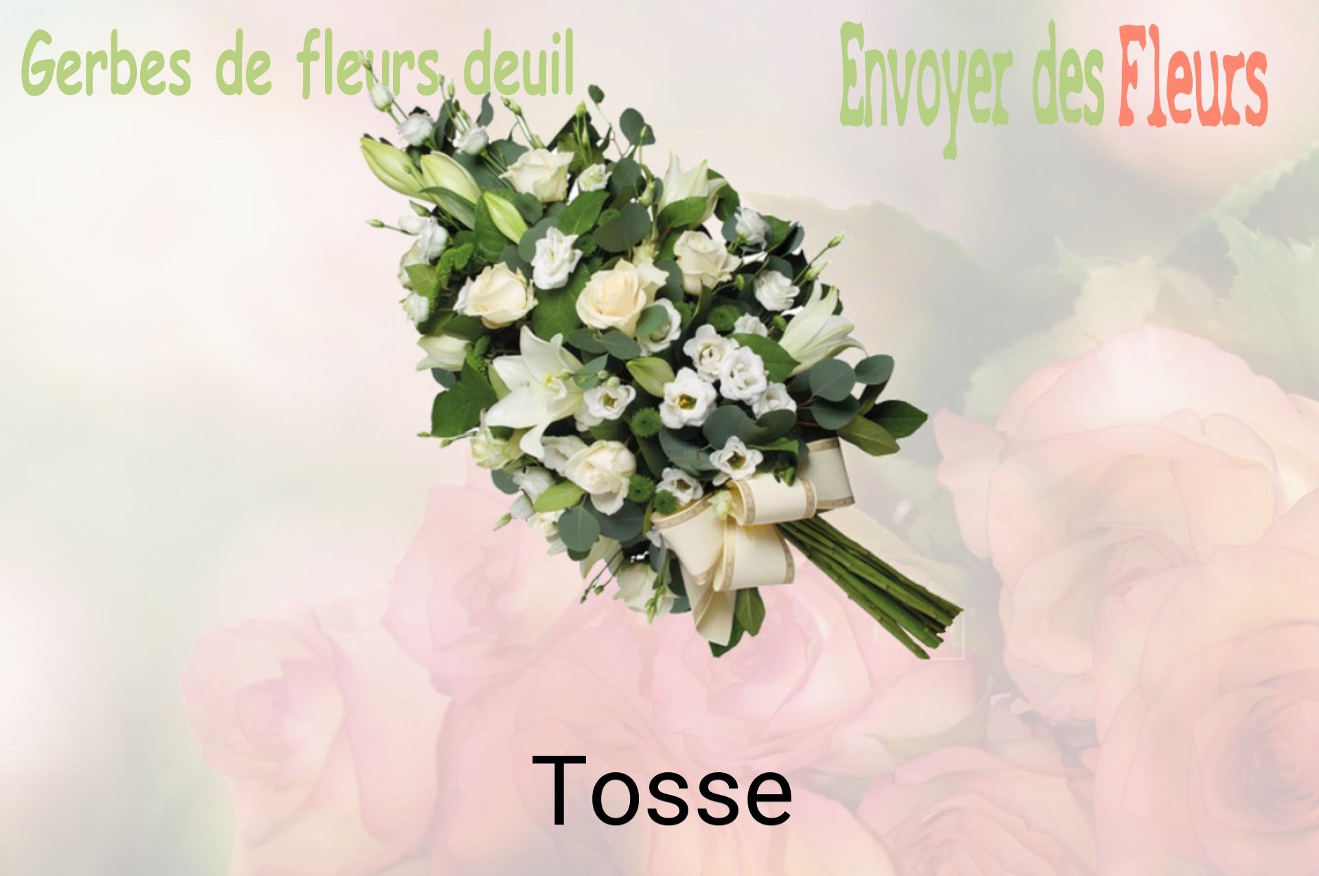 Gerbe de fleurs de deuil livrée à Tosse